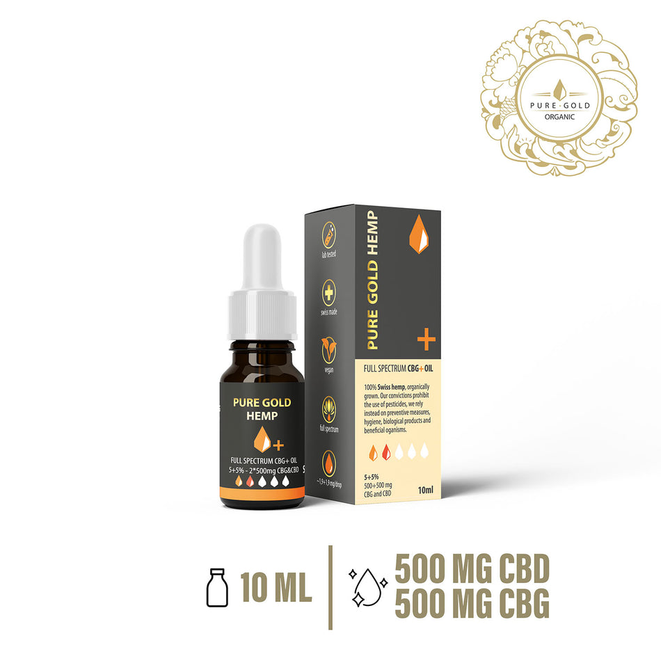 5+5% Pure Gold Hemp CBG+CBD olaj