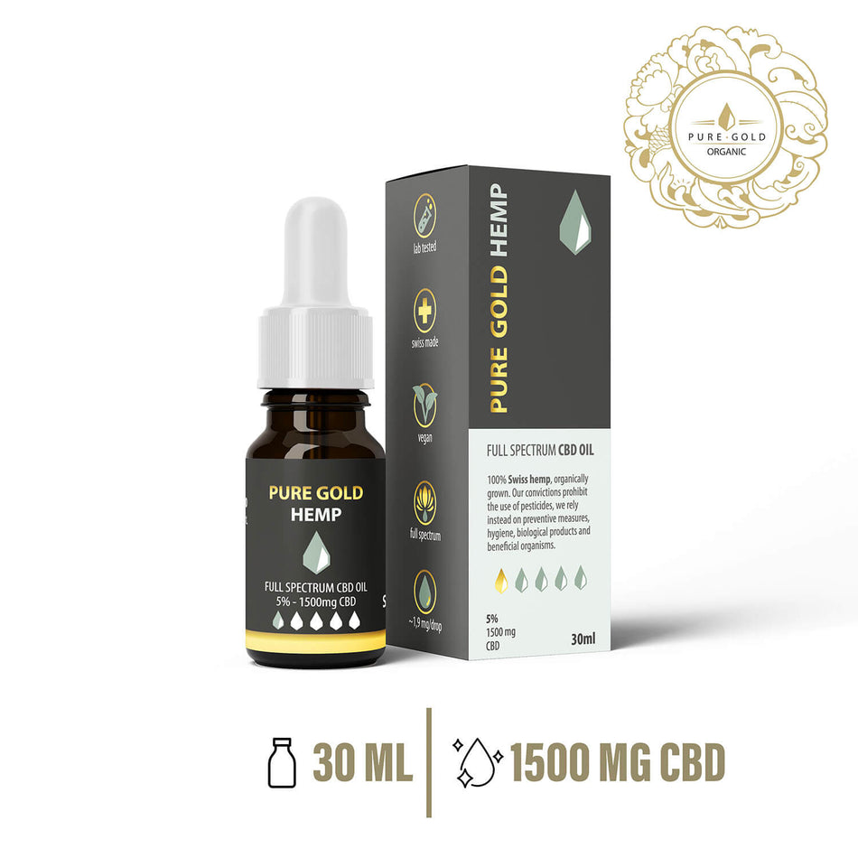 5% Pure Gold Hemp CBD olaj