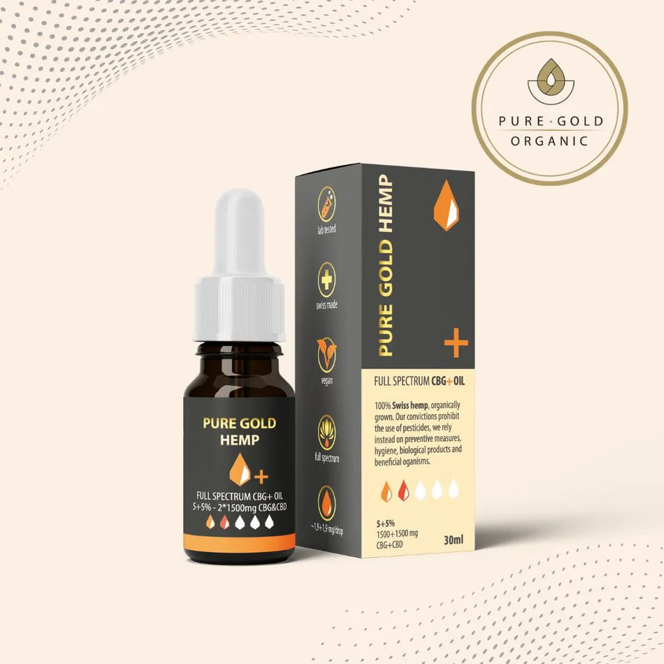 5+5% Pure Gold Hemp CBG+CBD olaj