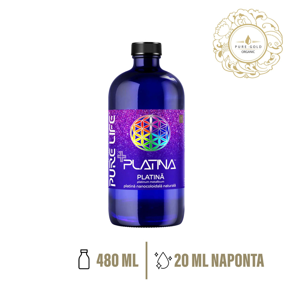 PLATINA™ MAX 55 ppm természetes platina nanokolloid 480ml