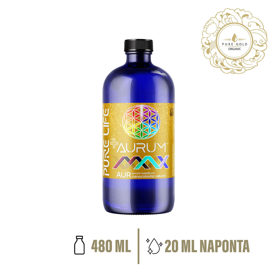 AURUM MAX 55ppm arany természetes nanokolloid 480ml