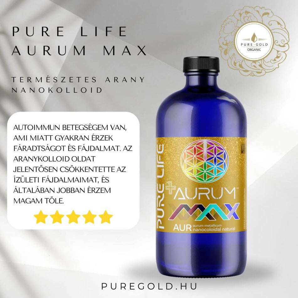 AURUM MAX 55ppm arany természetes nanokolloid 480ml