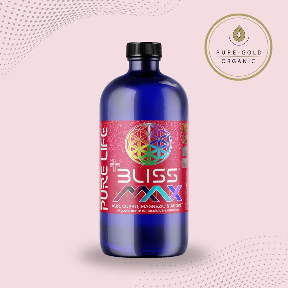 BLISS MAX 77ppm arany-, réz-, magnézium-, ezüst természetes nanokolloid 480 ml