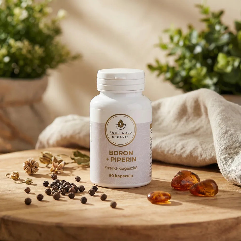 Boron + Piperin – természetes ásványianyag-kiegészítő 60 db