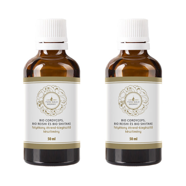 Pure Gold Organic Cordyceps Sinensis with BIO Reishi and Shiitake 2x50ml