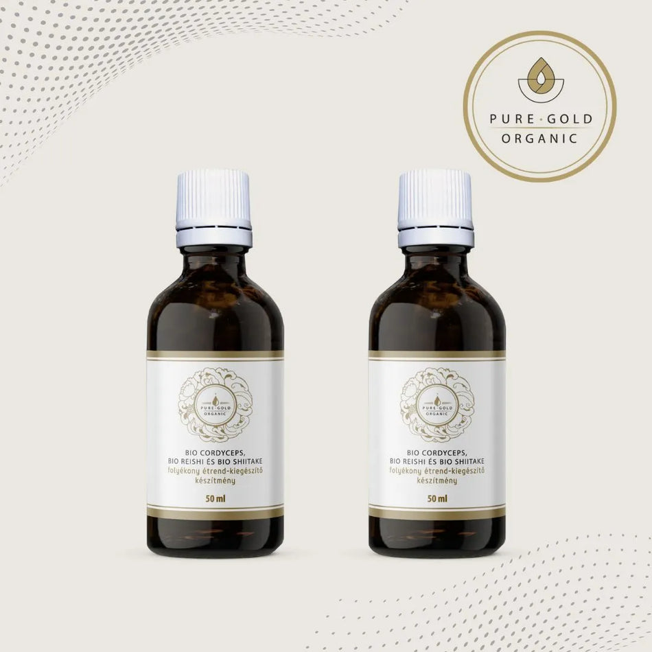 Cordyceps + Reishi + Shiitake – Bio Folyékony Kivonat 2×50 ml