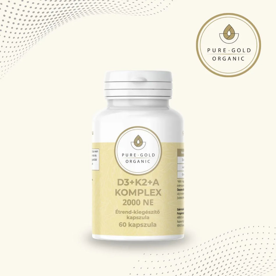 Pure Gold D3+K2+A Komplex étrend-kiegészítő 60 db