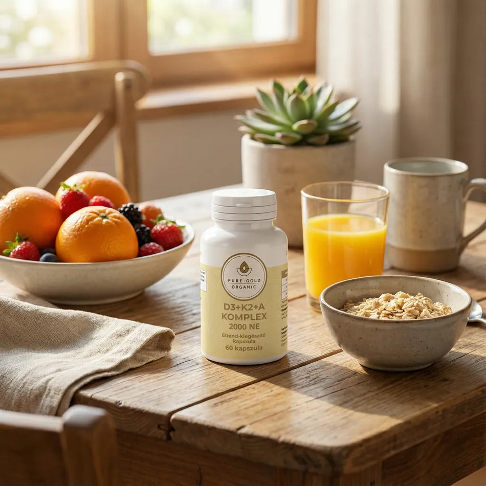 Pure Gold D3+K2+A Komplex étrend-kiegészítő 60 db