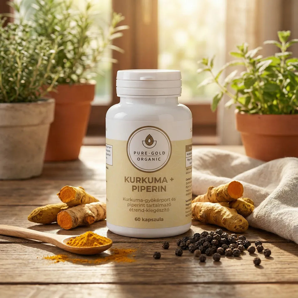 Kurkuma + Piperin – 60 vegán kapszula