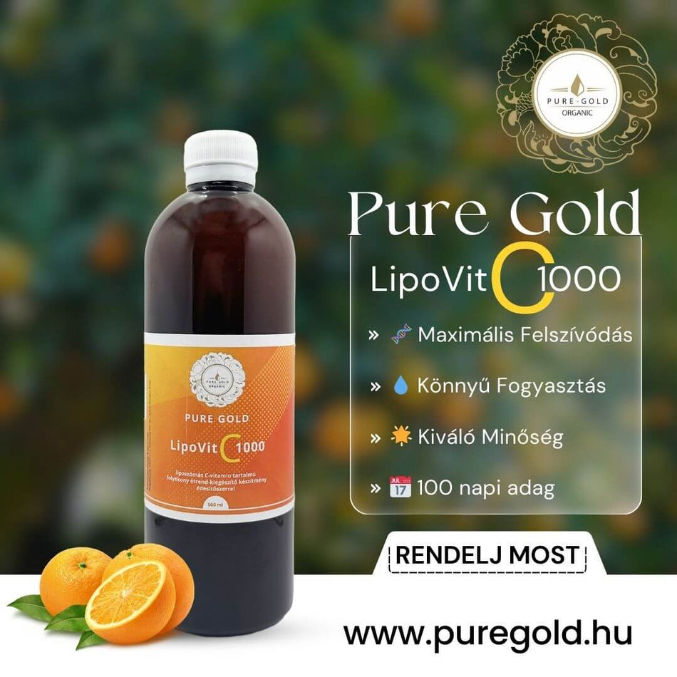 Pure Gold LipoVita C 1000 folyékony liposzómás C vitamin 500 ml