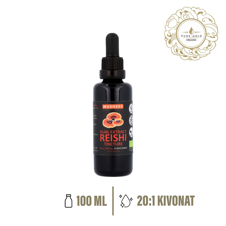 MUSHEEZ BIO Reishi Extra erős 20:1 folyékony kivonat 100 ml