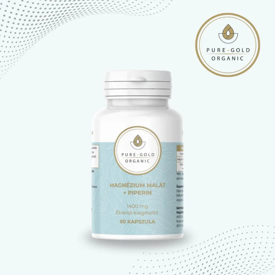 Magnézium-malát + Piperin – 60 vegán kapszula