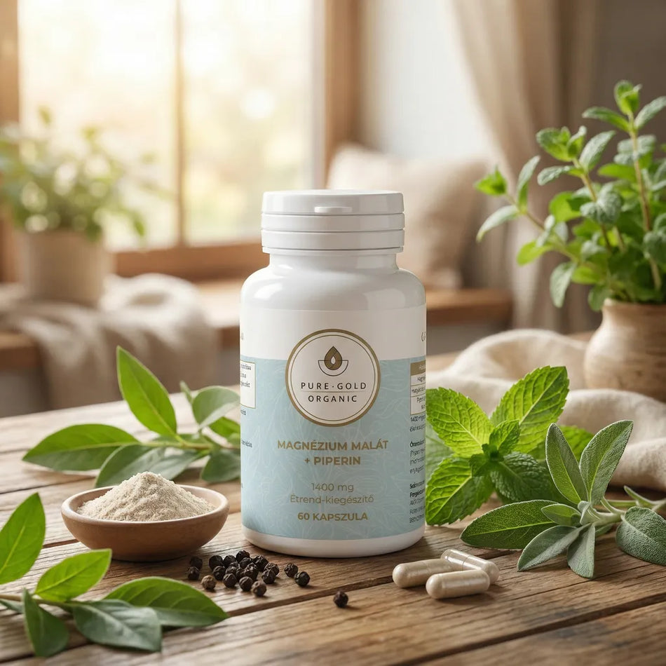 Magnézium-malát + Piperin – 60 vegán kapszula