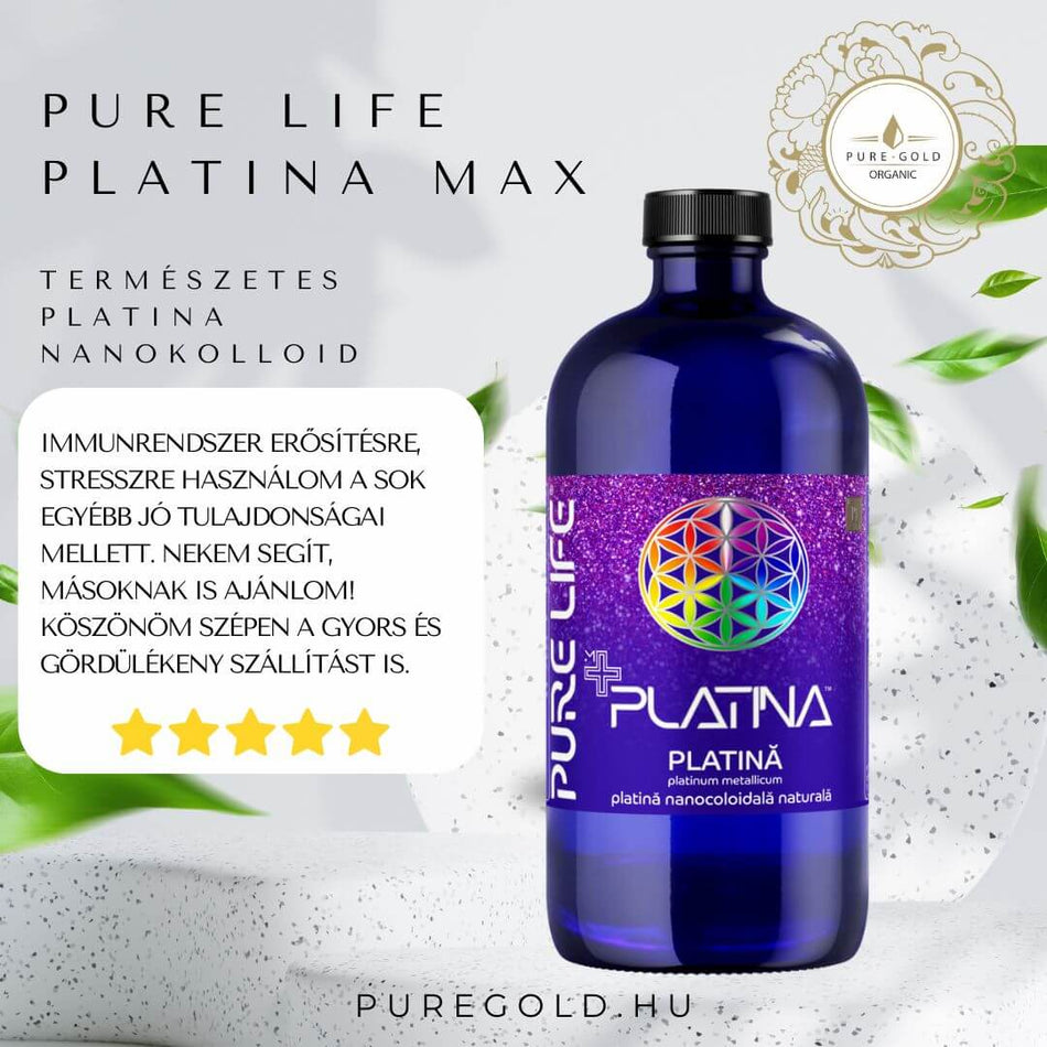 PLATINA™ MAX 55 ppm természetes platina nanokolloid 480ml