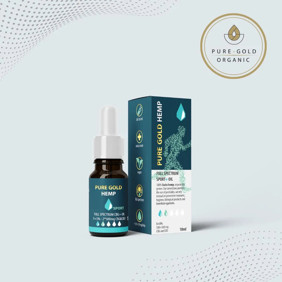 5+5% Pure Gold Hemp SPORT+ CBD olaj
