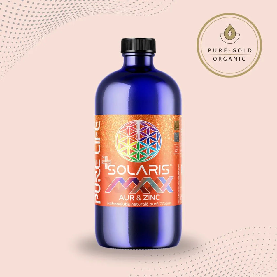 SOLARIS MAX 77ppm természetes arany- és cinkkolloid 480 ml