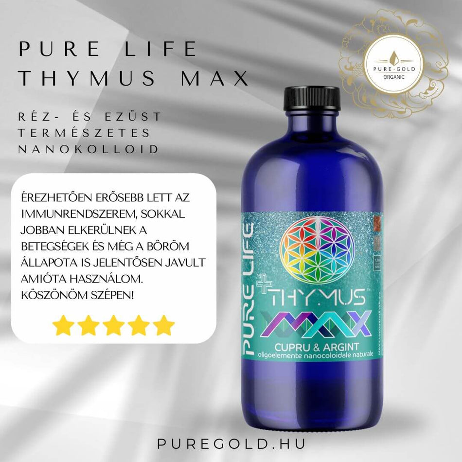 THYMUS MAX 77ppm réz- és ezüst természetes nanokolloid 480ml