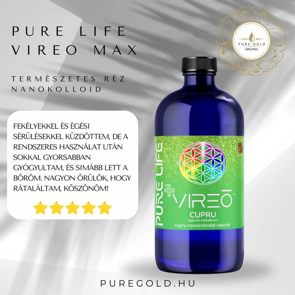 VIREO MAX 55ppm természetes réz nanokolloid 480ml