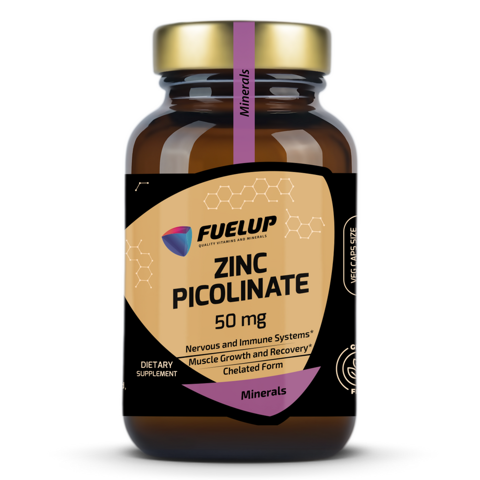 Fuel Up Cink Picolinate 50 mg – Immunrendszer és hormonális egyensúly – 60 kapszula