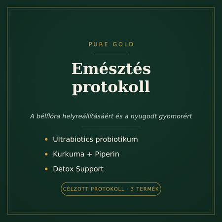 Emésztés protokoll – Ultrabiotics probiotikum, Kurkuma-Piperin és Detox Support
