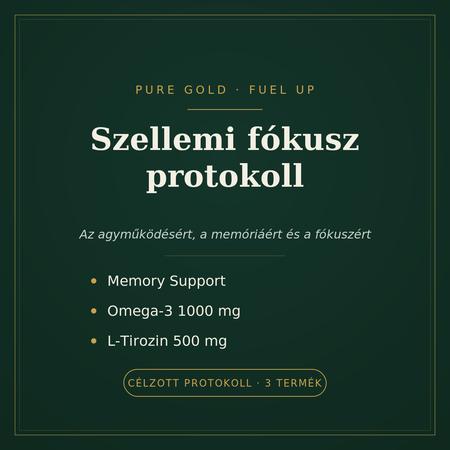 Szellemi fókusz protokoll – Memory Support, Omega-3 és L-Tirozin