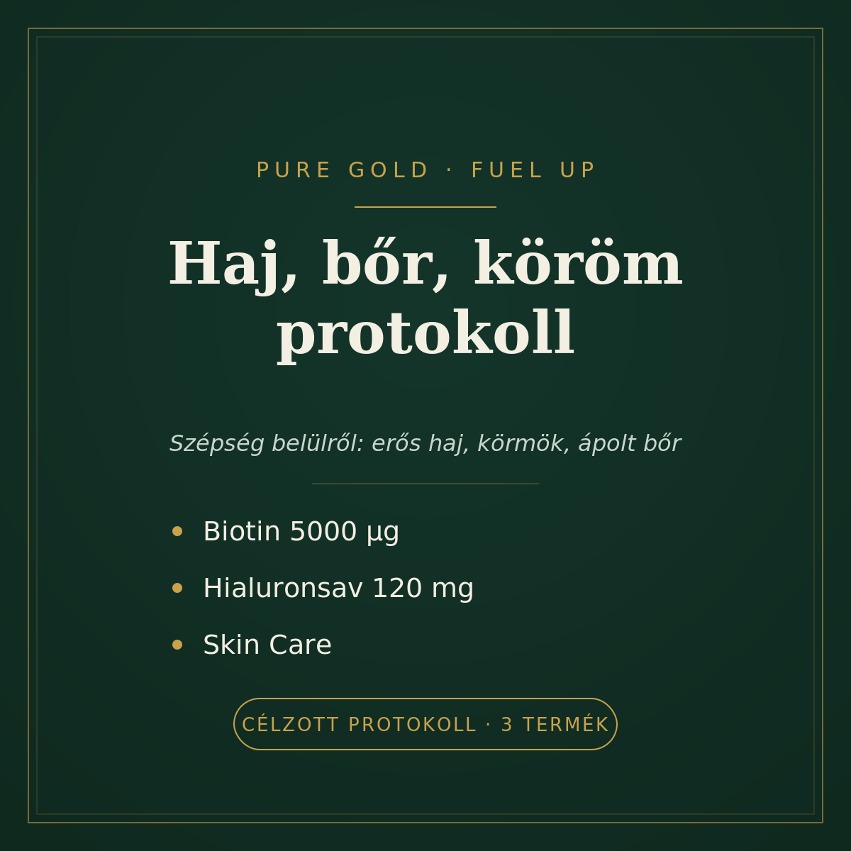 Haj, bőr, köröm protokoll – Biotin, Hialuronsav és Skin Care