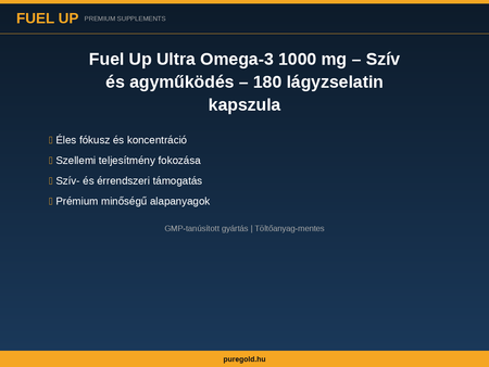 Fuel Up Ultra Omega-3 1000 mg – EPA DHA összetevők