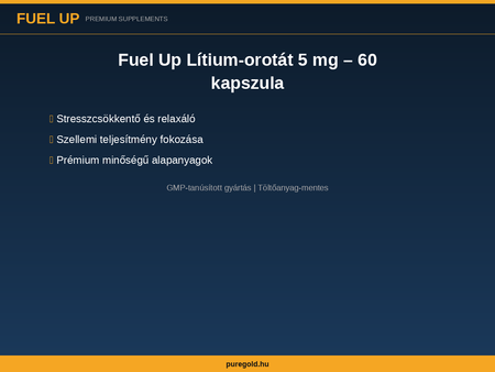 Fuel Up Lítium-orotát 5 mg – összetevők