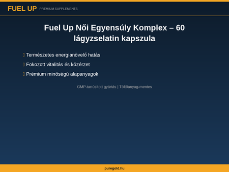 Fuel Up Női Egyensúly Komplex – hatóanyagok