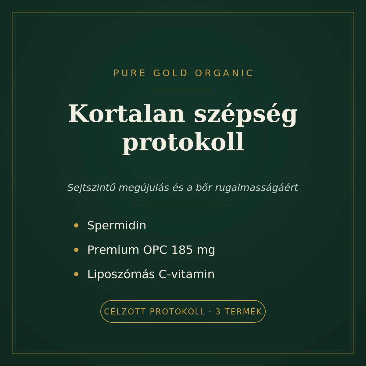 Kortalan szépség protokoll – Spermidin, Premium OPC és liposzómás C-vitamin