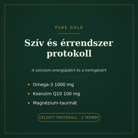 Szív és érrendszer protokoll – Omega-3, Koenzim Q10 és Magnézium-taurinát