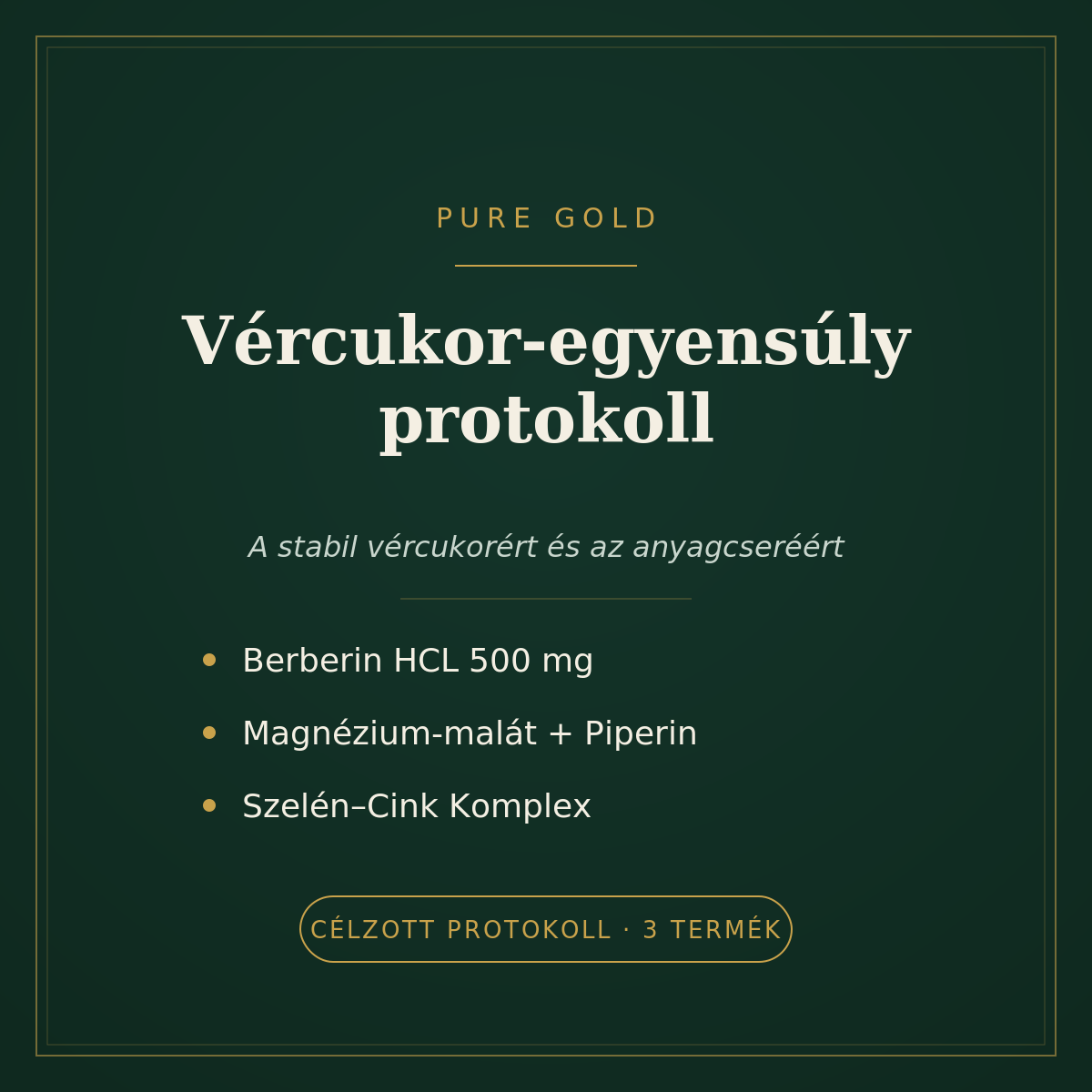 Vércukor-egyensúly protokoll – Berberin, Magnézium-malát és Szelén-Cink Komplex